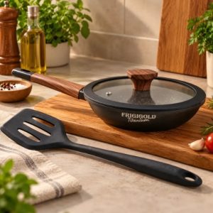 Frigideira Antiaderente 20cm Com Tampa Não Gruda Frigigold